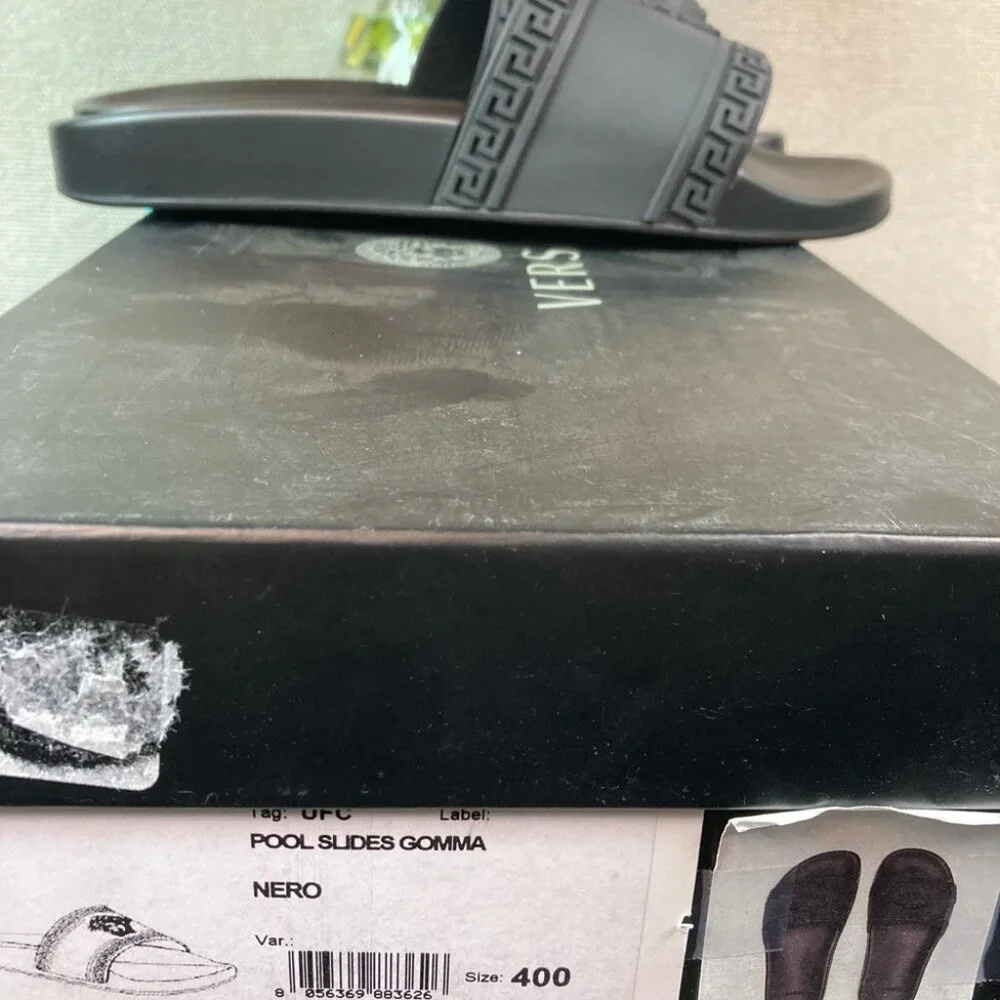 Authentic Versace Black Women’s Medusa Slides Sandals - EU Size 40 = US 9.5 - Picture 7 of 8